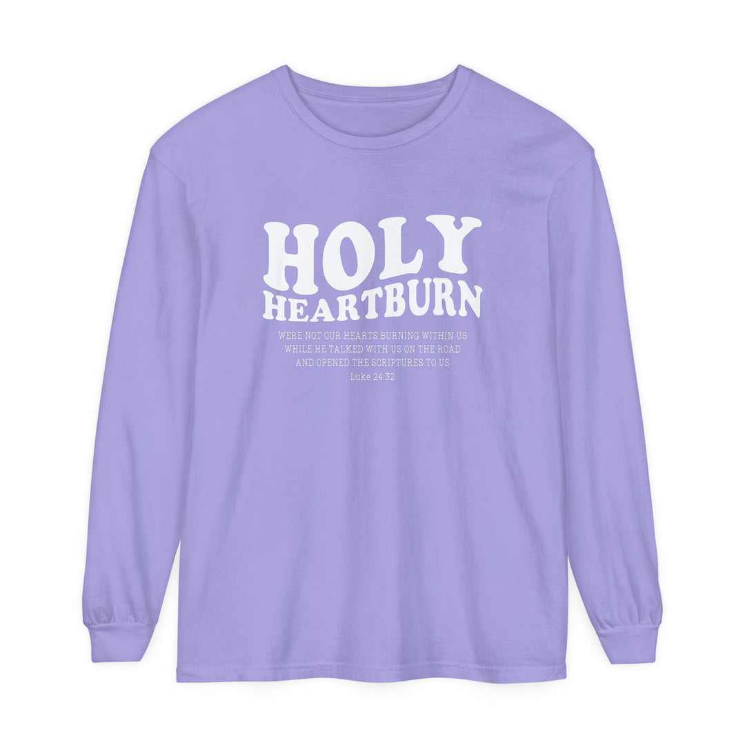 Holy Heartburn Long Sleeve Shirt Long-sleeve Violet S 