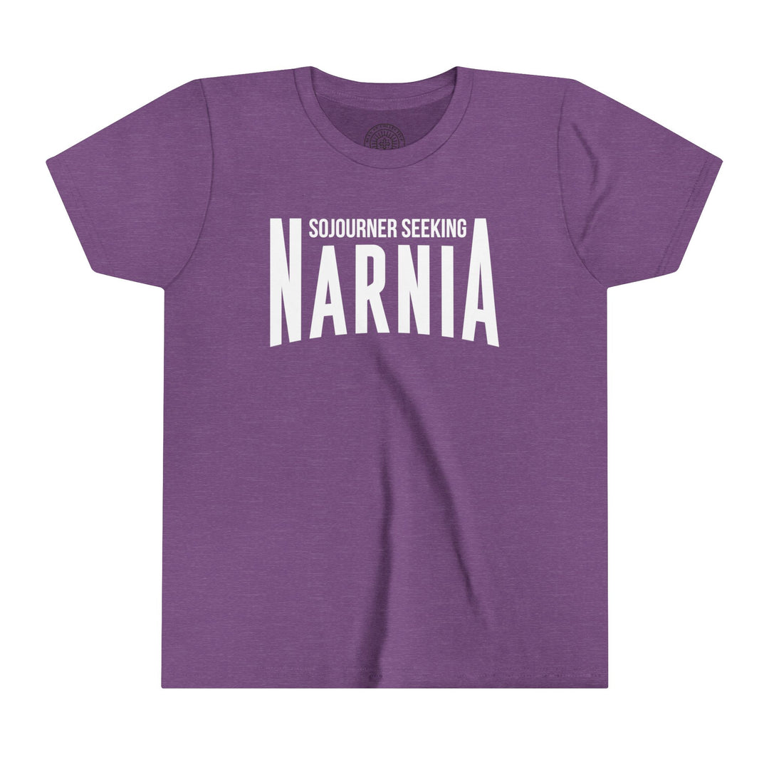 Sojourner Seeking Narnia Youth T-Shirt Kids clothes Heather Team Purple S 