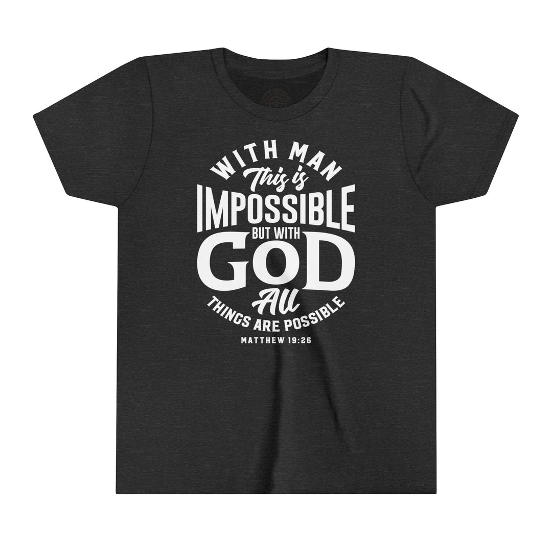 All Things Possible Youth T-shirt Kids clothes Dark Grey Heather S 