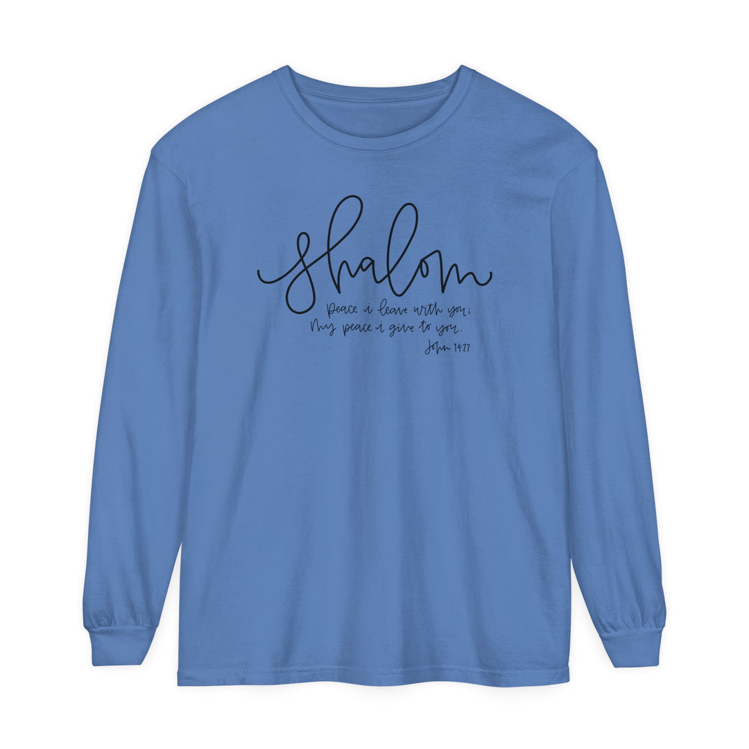 Shalom Long Sleeve Shirt Long-sleeve Flo Blue S 