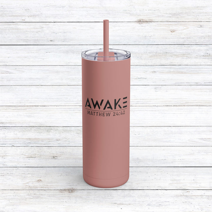 Christian Tumbler Awake Mug Dusty Rose 20oz Matte