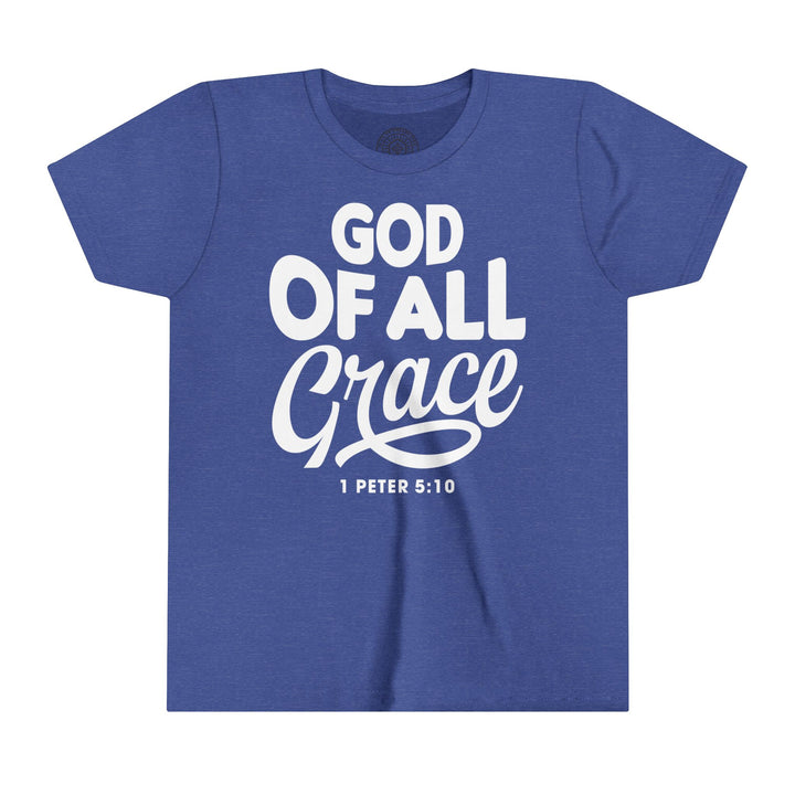 God of All Grace Youth T-shirt Kids clothes Heather True Royal S 