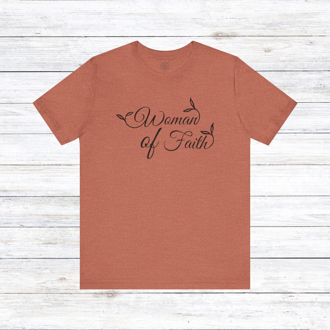 Woman of Faith Unisex T-Shirt T-Shirt Heather Clay S 