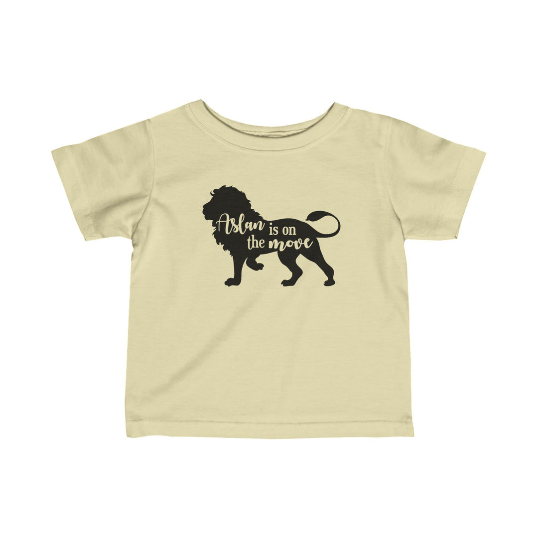 Aslan Is On The Move Baby Tee Kids clothes Natural 6M 