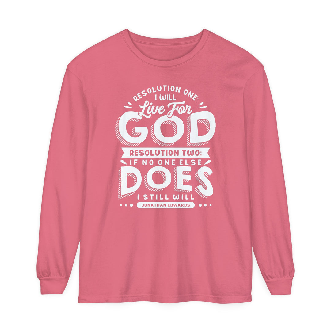 Live For God Long Sleeve Shirt Long-sleeve Watermelon S 