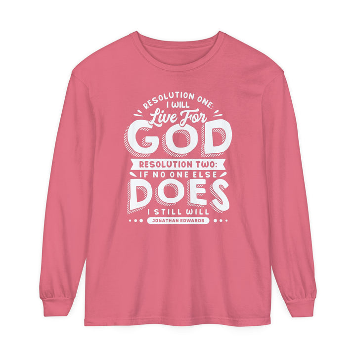 Live For God Long Sleeve Shirt Long-sleeve Watermelon S 