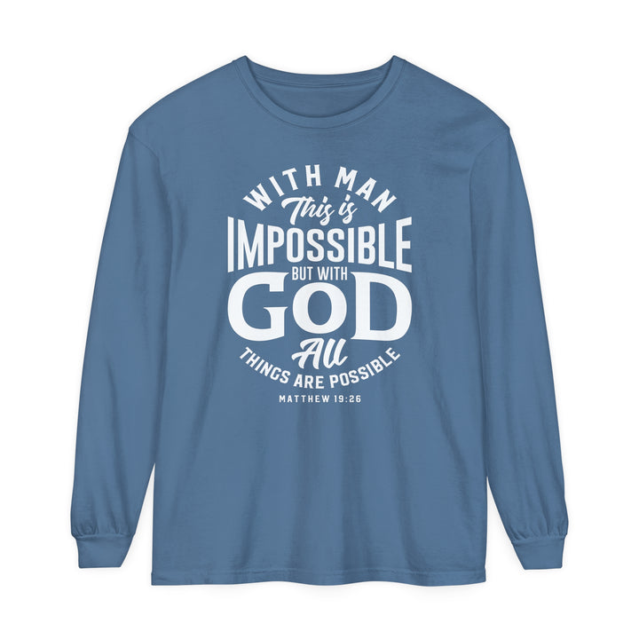 All Things Possible Long Sleeve Shirt Long-sleeve Blue Jean S 