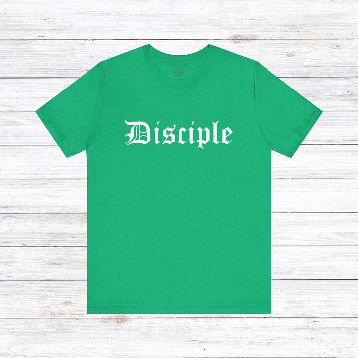 Disciple Old English Unisex T-Shirt T-Shirt Heather Kelly S 