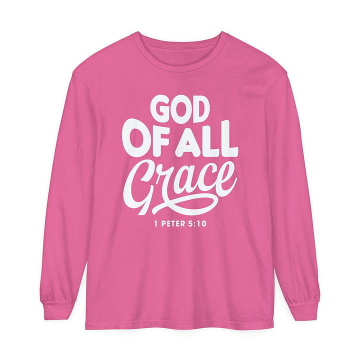 God of All Grace Long Sleeve Shirt Long-sleeve Crunchberry S 