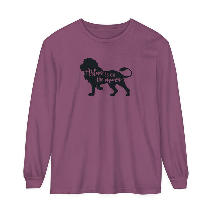 Aslan Is On The Move Long Sleeve Shirt Long-sleeve Berry S 