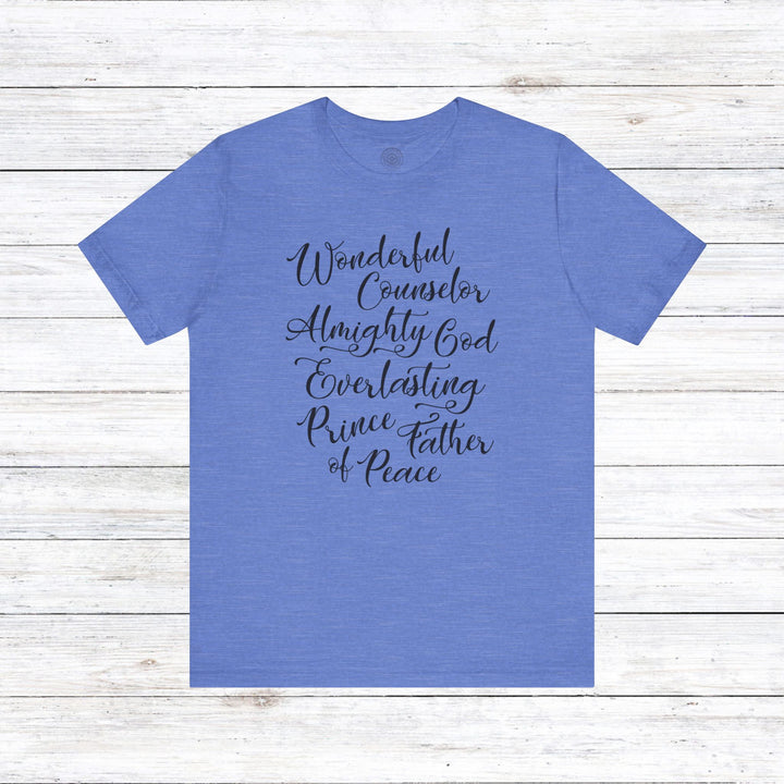 Wonderful Counselor Unisex T-Shirt T-Shirt Heather Columbia Blue S 