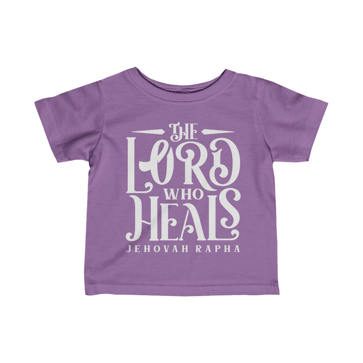 The Lord Who Heals Baby Tee Kids clothes Lavender 6M 