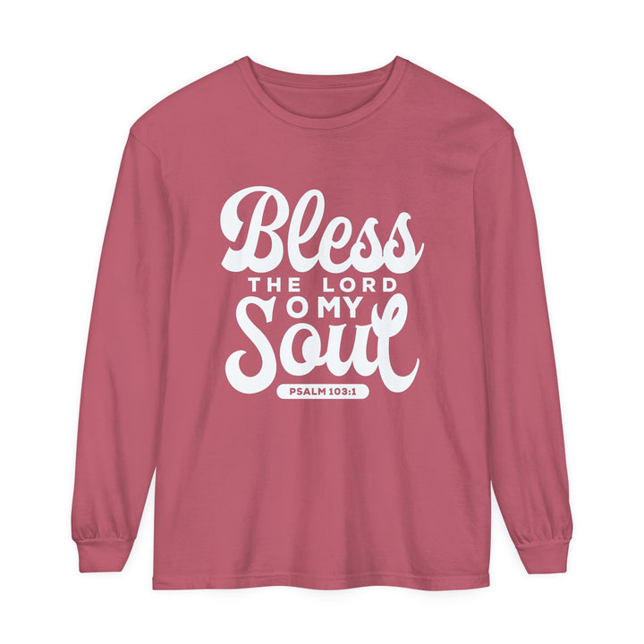 Bless The Lord Long Sleeve Shirt Long-sleeve Crimson S 