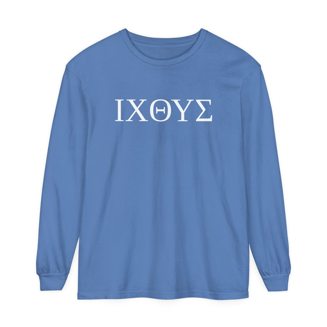 ΙΧΘΥΣ Long Sleeve Shirt Long-sleeve Flo Blue S 