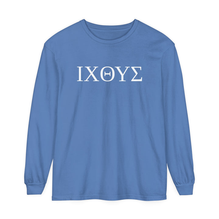 ΙΧΘΥΣ Long Sleeve Shirt Long-sleeve Flo Blue S 