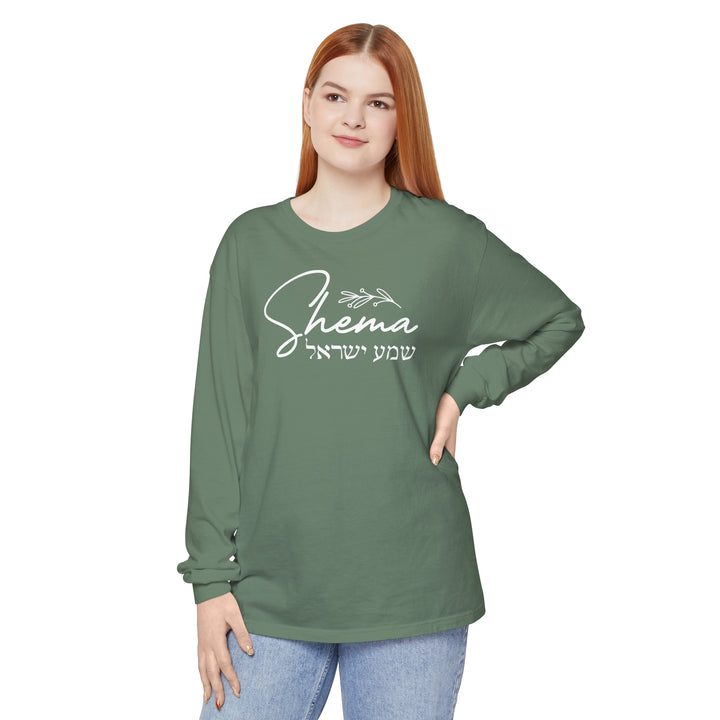 Shema Hebrew Long Sleeve Shirt Long-sleeve   