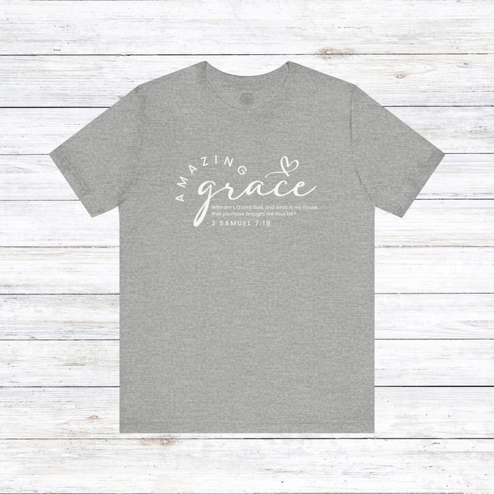 Amazing Grace Heart Unisex T-Shirt T-Shirt Athletic Heather S 