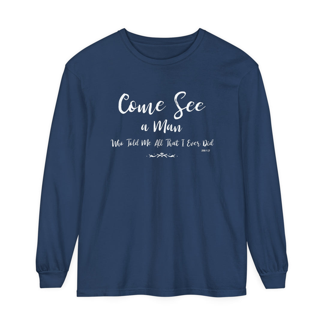 Come See Long Sleeve Shirt Long-sleeve Midnight S 