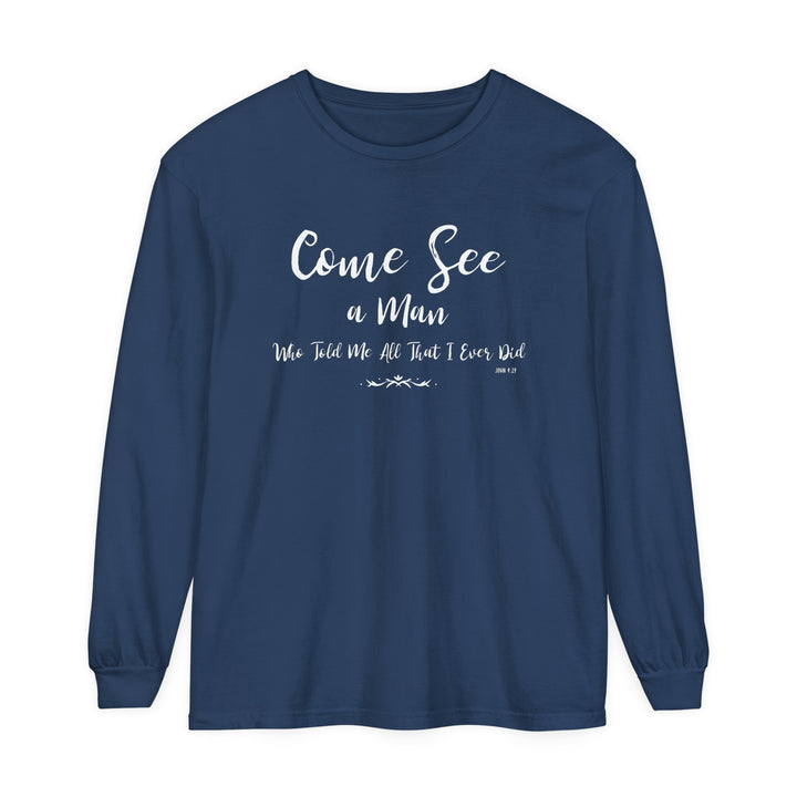 Come See Long Sleeve Shirt Long-sleeve Midnight S 