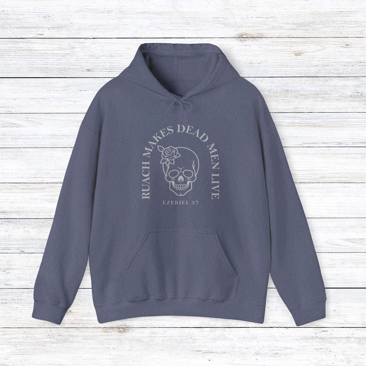 Ruach Makes Dead Men Live Hoodie Hoodie Heather Navy S 