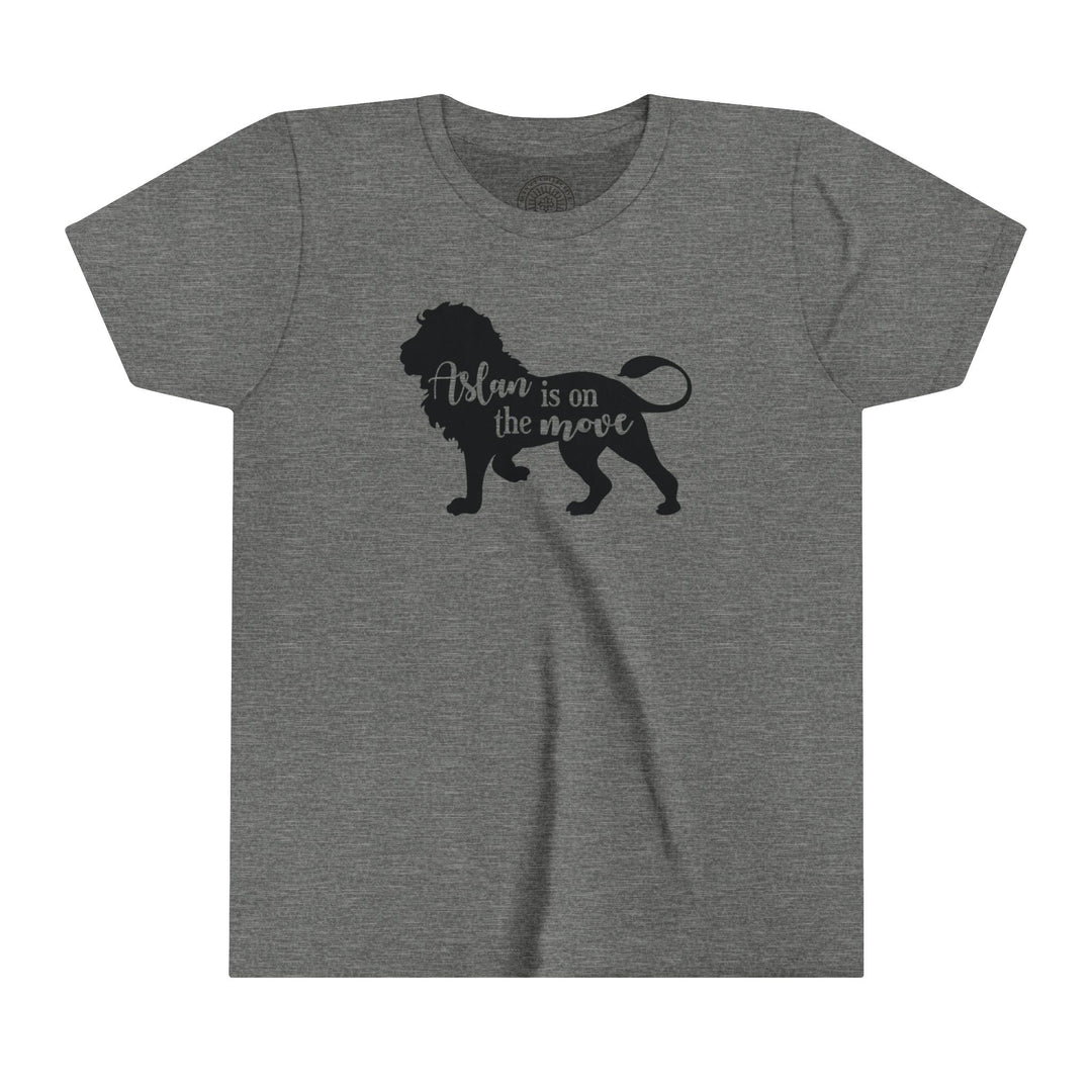 Aslan Is On The Move Youth T-shirt Kids clothes Deep Heather S 