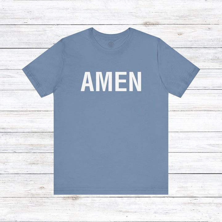 Amen Unisex T-Shirt T-Shirt Steel Blue S 