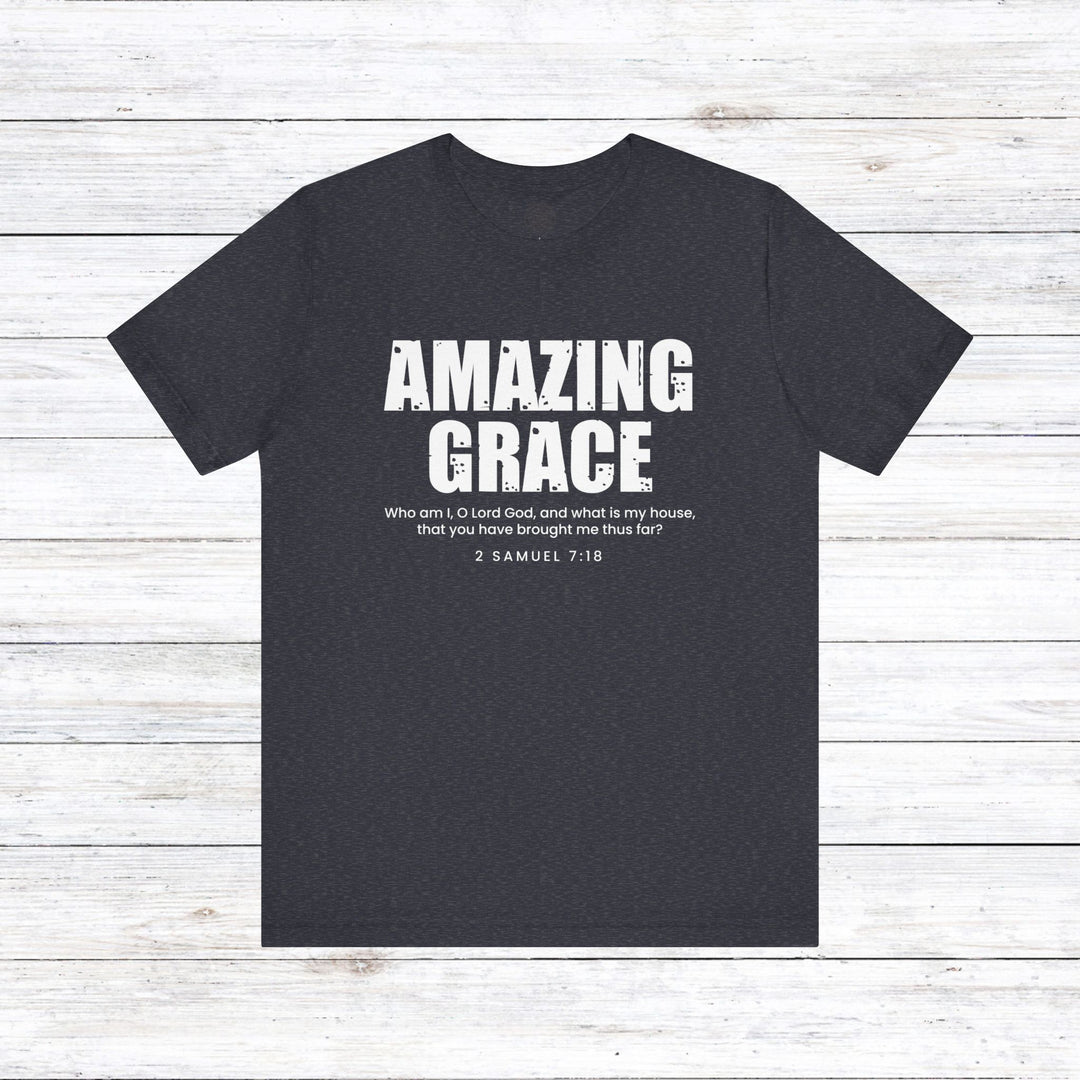 Amazing Grace Unisex T-Shirt T-Shirt Heather Navy S 