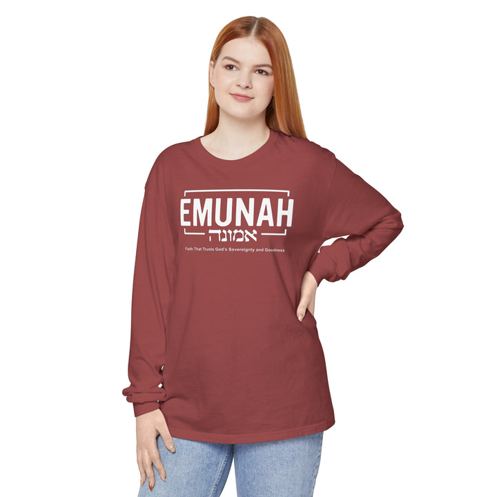 Emunah Faith That Trusts Long Sleeve Shirt Long-sleeve Brick S 