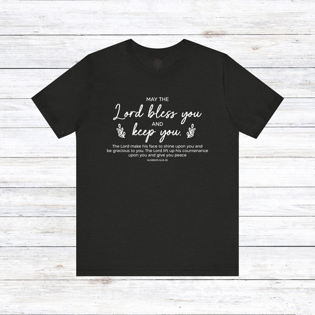 Bless and Keep You Unisex T-Shirt T-Shirt Black Heather S 