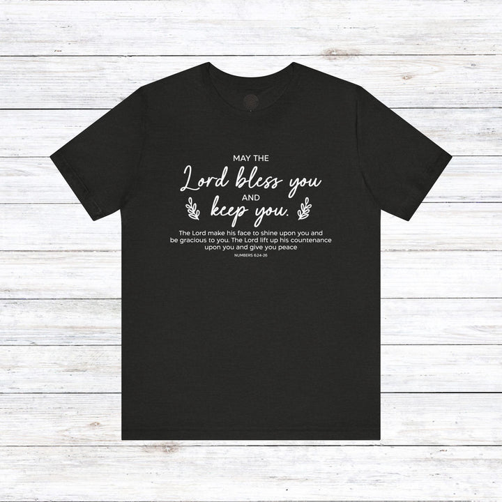 Bless and Keep You Unisex T-Shirt T-Shirt Black Heather S 