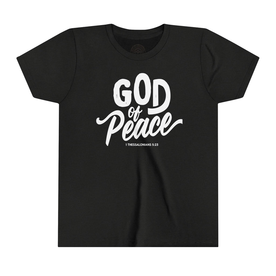 God of Peace Youth T-shirt Kids clothes Black Heather S 