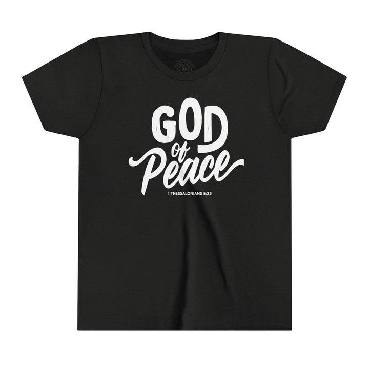 God of Peace Youth T-shirt Kids clothes Black Heather S 