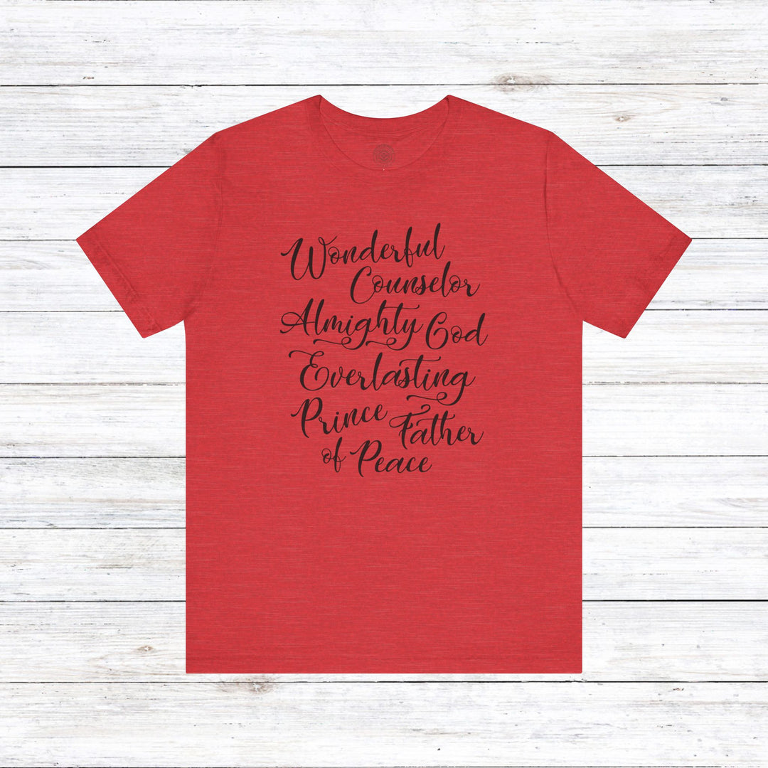 Wonderful Counselor Unisex T-Shirt T-Shirt Heather Red S 