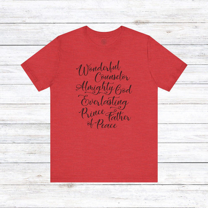 Wonderful Counselor Unisex T-Shirt T-Shirt Heather Red S 