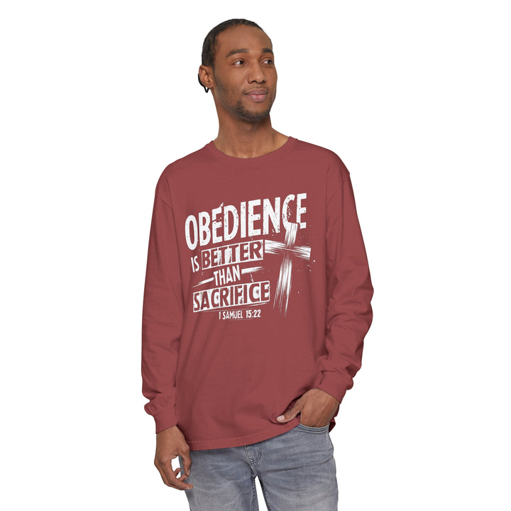 Obedience Is Better Cross Long Sleeve Shirt Long-sleeve   