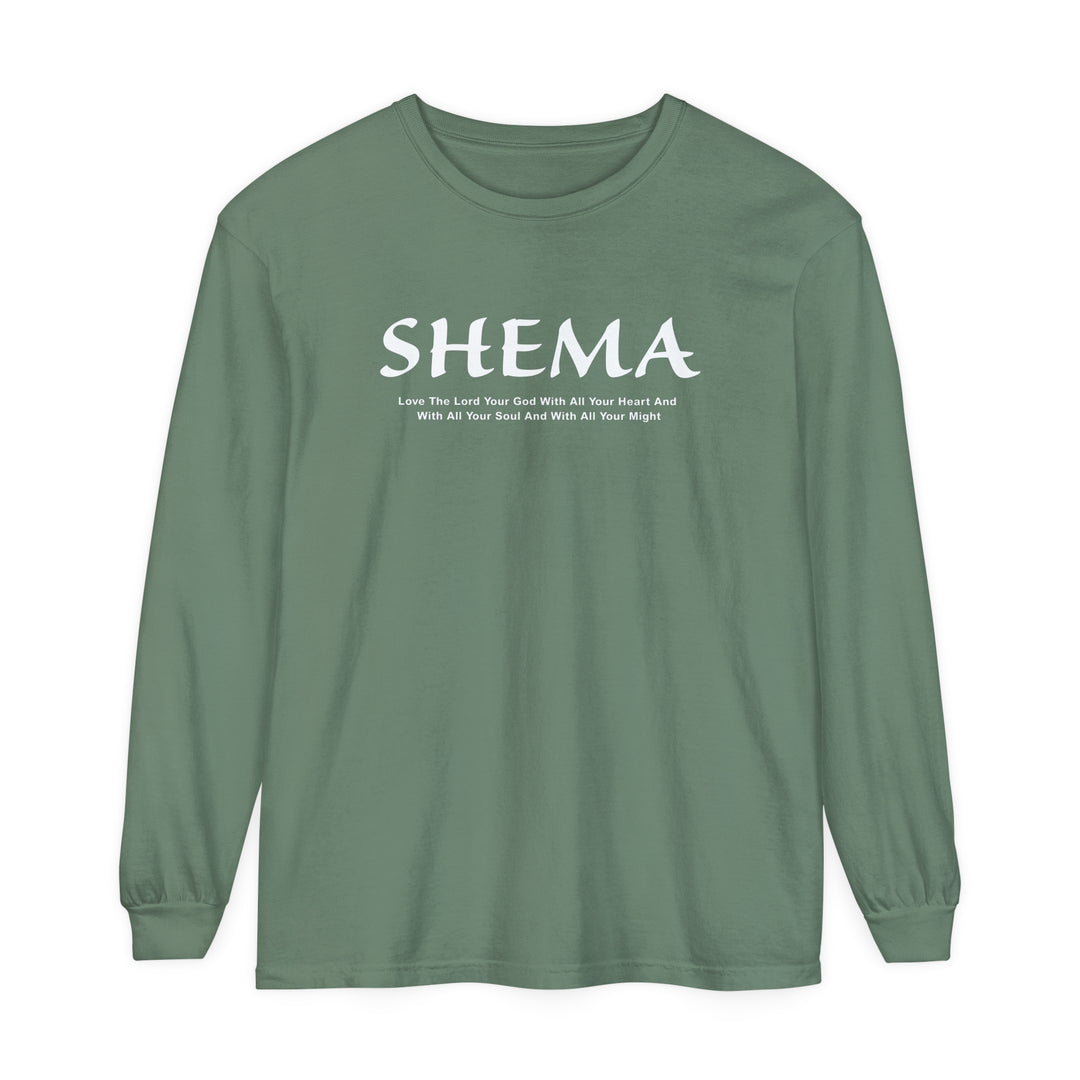 Shema Love The Lord Long Sleeve Shirt Long-sleeve Light Green S 