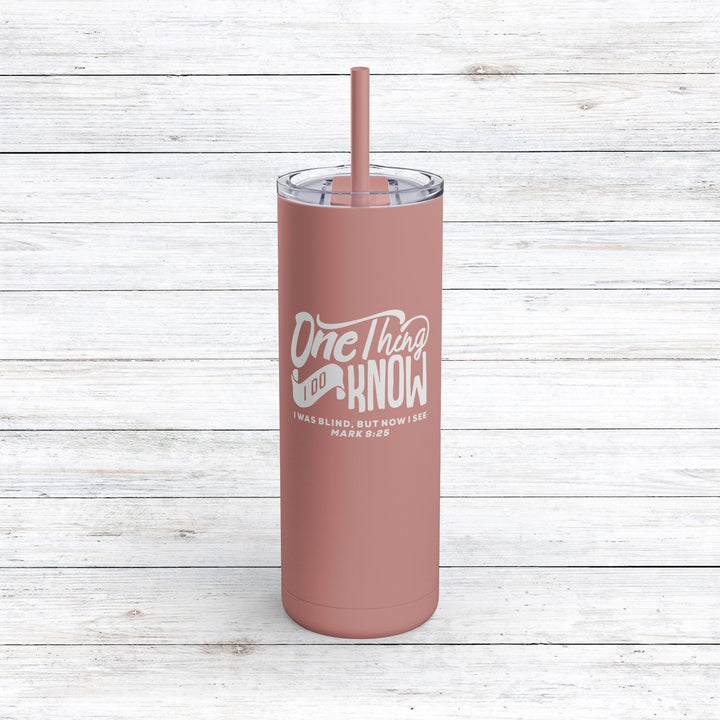 Christian Tumbler Now I See Mug Dusty Rose 20oz Matte