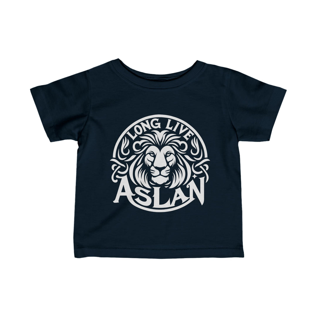 Long Live Aslan Baby Tee Kids clothes Navy 6M 