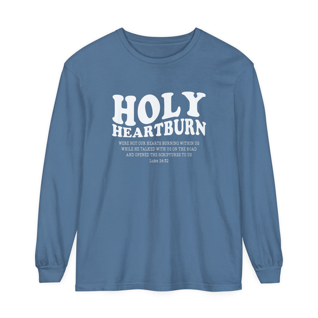 Holy Heartburn Long Sleeve Shirt Long-sleeve Blue Jean S 