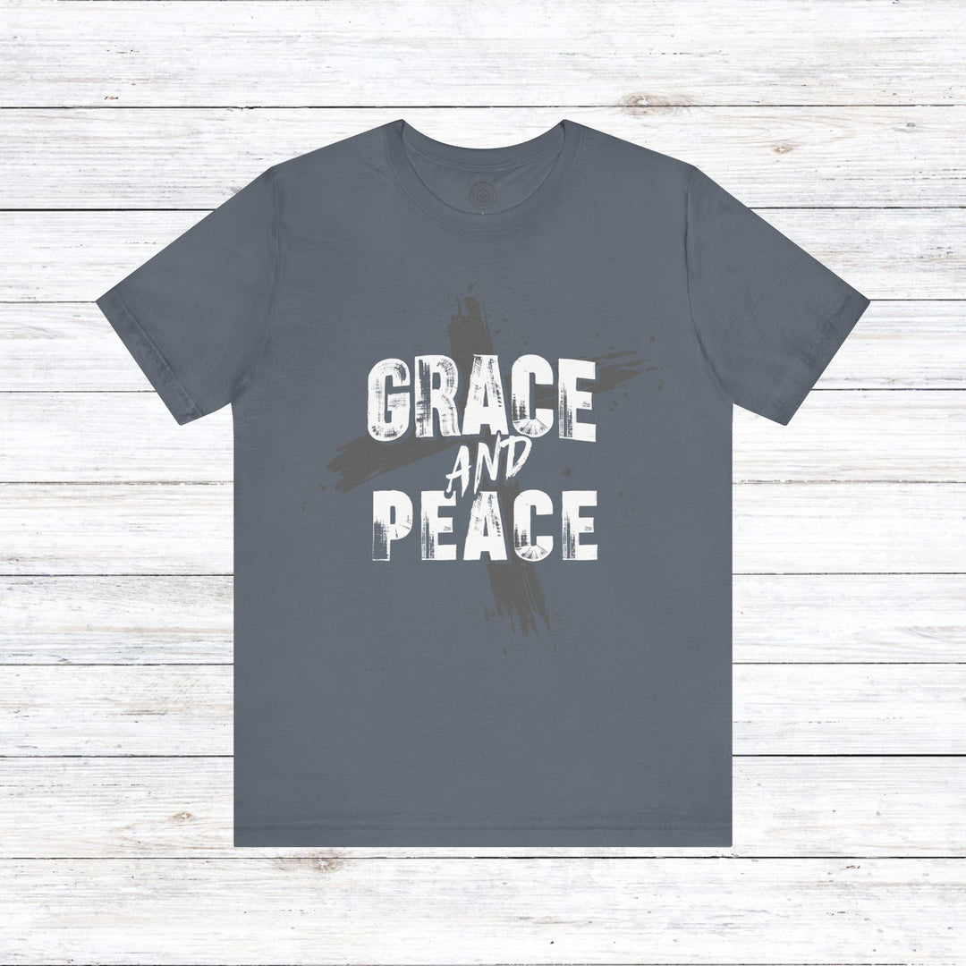 Grace and Peace Unisex T-Shirt T-Shirt Steel Blue S 