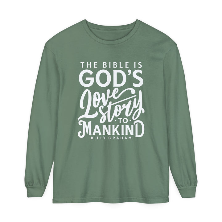 God's Love Story Long Sleeve Shirt Long-sleeve Light Green S 