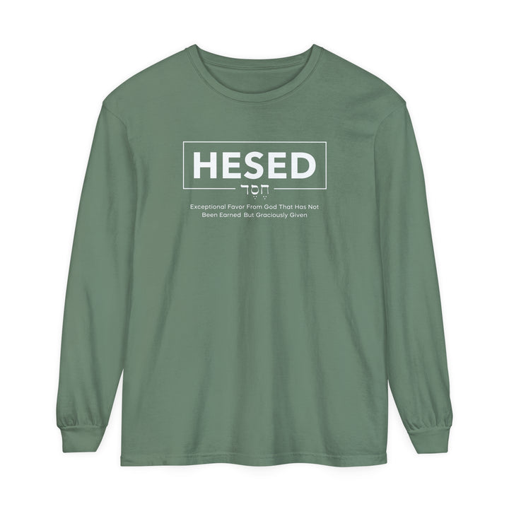 Hesed Exceptional Favor Long Sleeve Shirt Long-sleeve Light Green S 