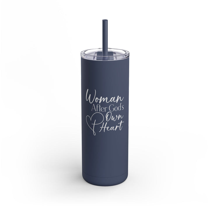 Christian Tumbler Woman After God Mug Indigo 20oz Matte