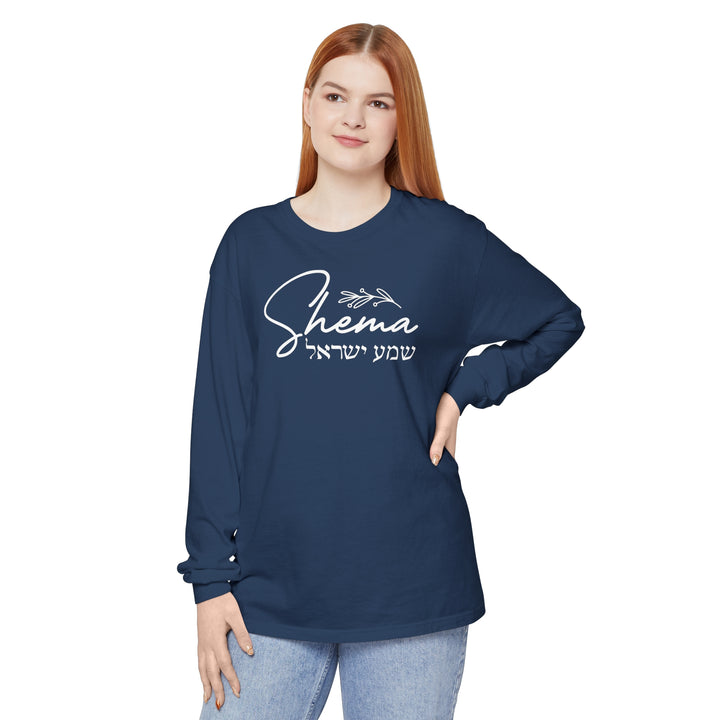 Shema Hebrew Long Sleeve Shirt Long-sleeve   