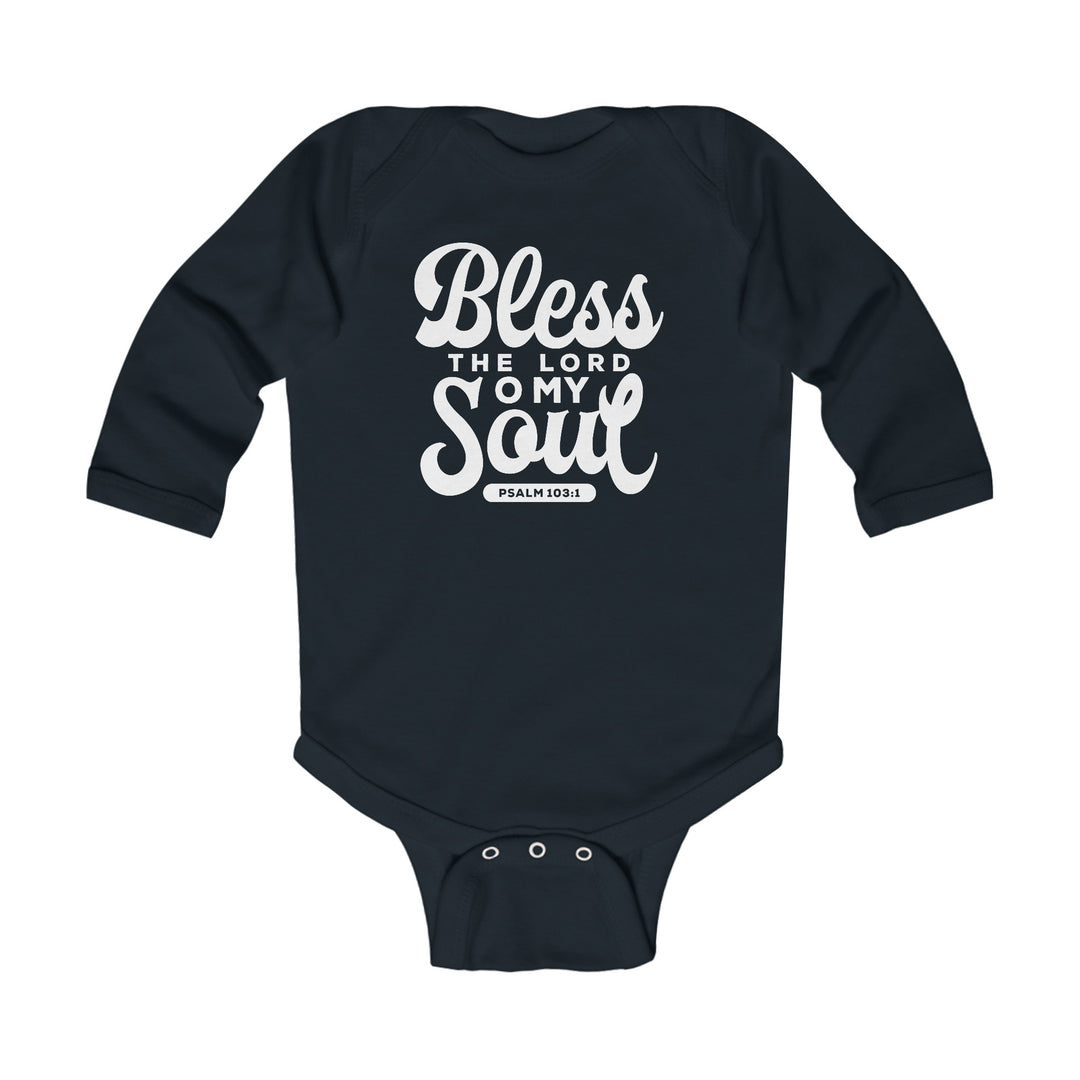 Bless The Lord Infant Long Sleeve Bodysuit Kids clothes Black NB (0-3M) 