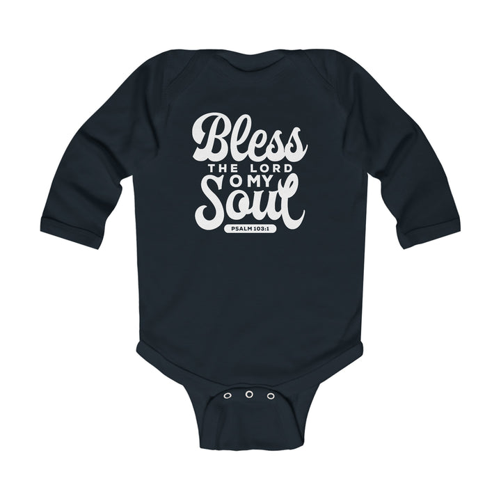 Bless The Lord Infant Long Sleeve Bodysuit Kids clothes Black NB (0-3M) 