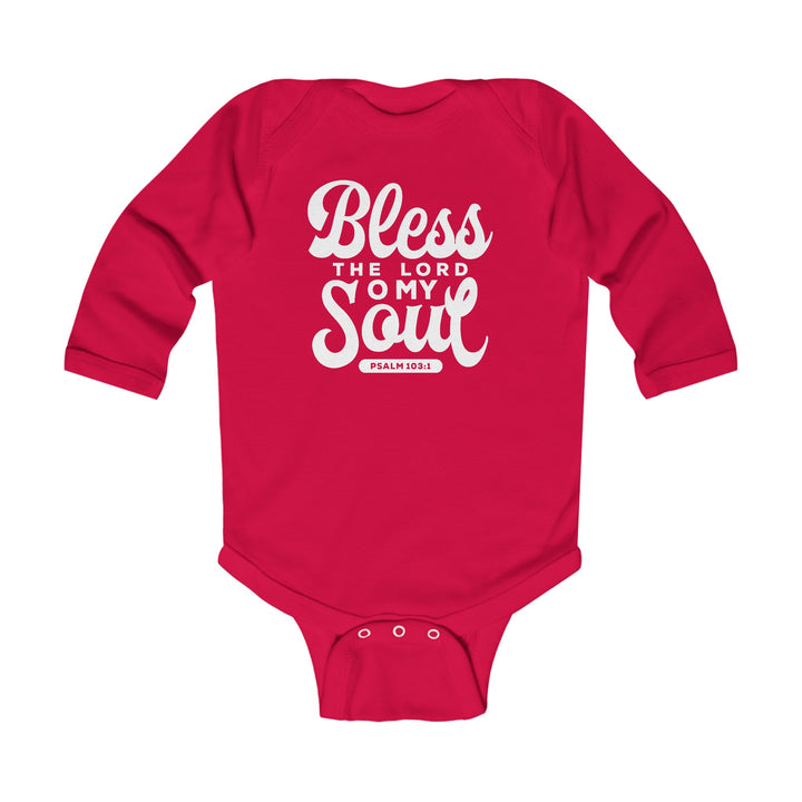 Bless The Lord Infant Long Sleeve Bodysuit Kids clothes Red NB (0-3M) 