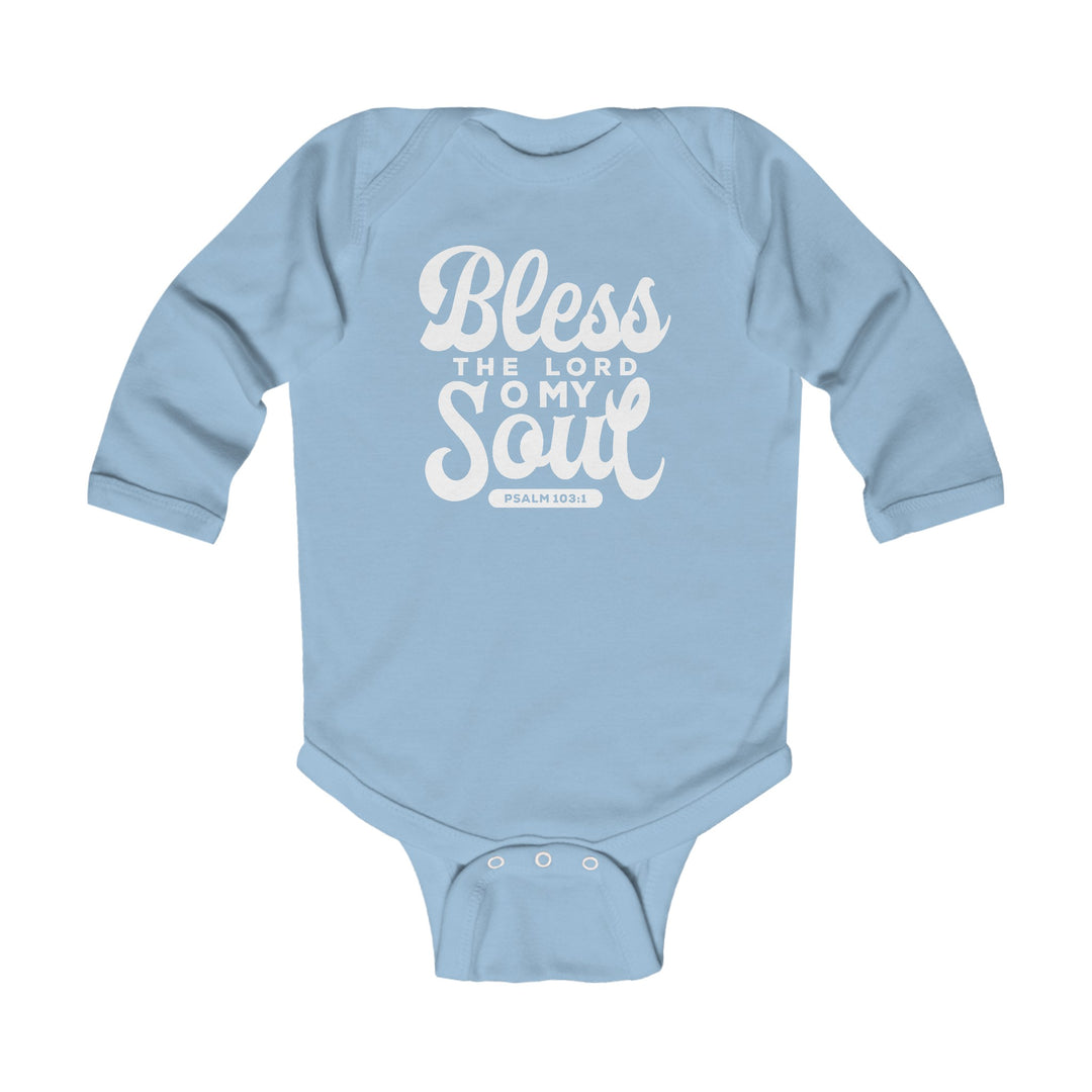 Bless The Lord Infant Long Sleeve Bodysuit Kids clothes Light Blue NB (0-3M) 