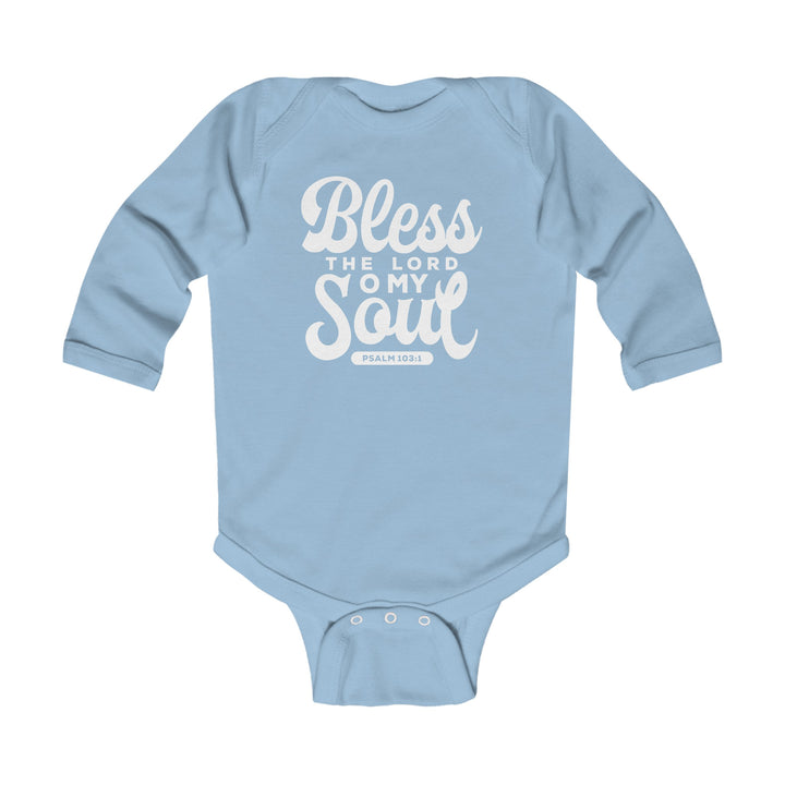 Bless The Lord Infant Long Sleeve Bodysuit Kids clothes Light Blue NB (0-3M) 