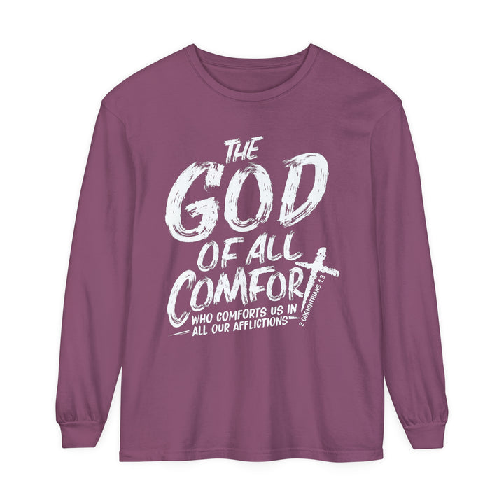 God of All Comfort Long Sleeve Shirt Long-sleeve Berry S 